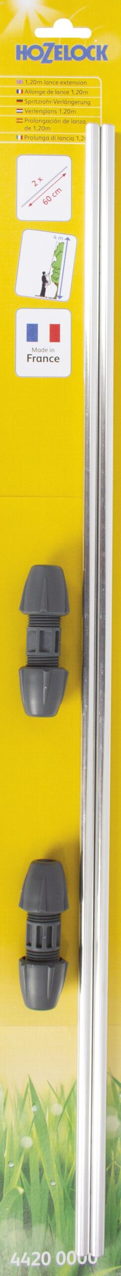 Hozelock Verlenglans Aluminium 60 Cm 2 Stuks