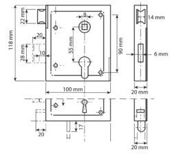 DX Poortslot PC Met Dagschoot -Tuingereedschaps Winkel 8714140181148