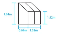 Royal Well Muurkas Wall Garden 42 Veiligheidsglas 3mm -Tuingereedschaps Winkel 8718215761020 8