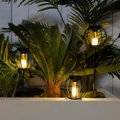 Tuinlampen Set Solar Zwart 3 Stuks -Tuingereedschaps Winkel 894993s