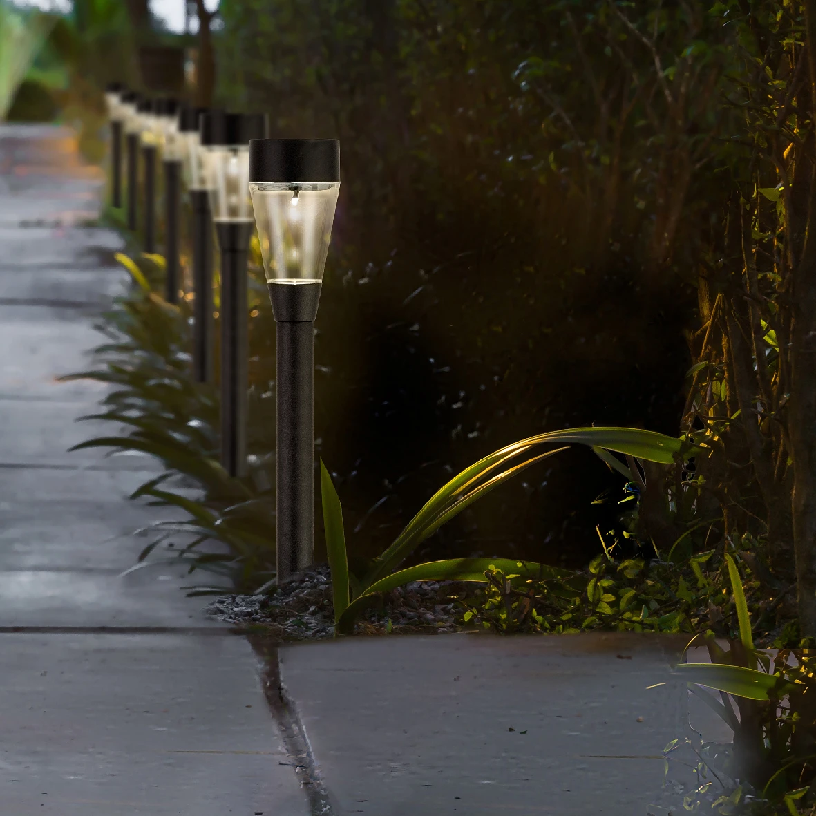 Tuinlampen Set Solar Zwart Kunststof 10 Stuks 6 Tuinlampen Set Solar Zwart Kunststof 10 Stuks - Afbeelding 4