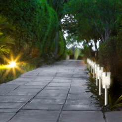 Tuinlampen Set Solar Zilver RVS 10 Stuks -Tuingereedschaps Winkel 895823s3