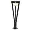 Solar Staande Lamp RVS Zwart Kort -Tuingereedschaps Winkel 897671