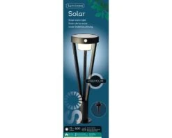 Solar Staande Lamp RVS Zwart Kort -Tuingereedschaps Winkel 897671v