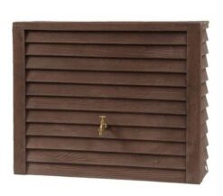 Design Regenton Vierkant Hout Donker 350 Liter