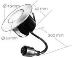 Easy Connect Led Grond Spot Blauw Ø 7,5CM -Tuingereedschaps Winkel Easy Connect Led grond spot blauw 2