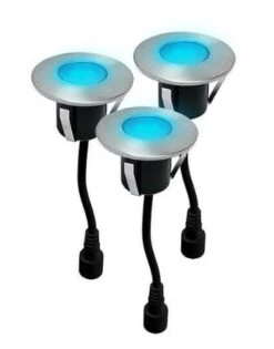 Easy Connect Led Grond Spot Blauw 3 Stuks