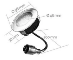 Easy Connect Led Grond Spot Blauw Ø 9,5CM -Tuingereedschaps Winkel Easy Connect Led grond spot blauw O 95CM