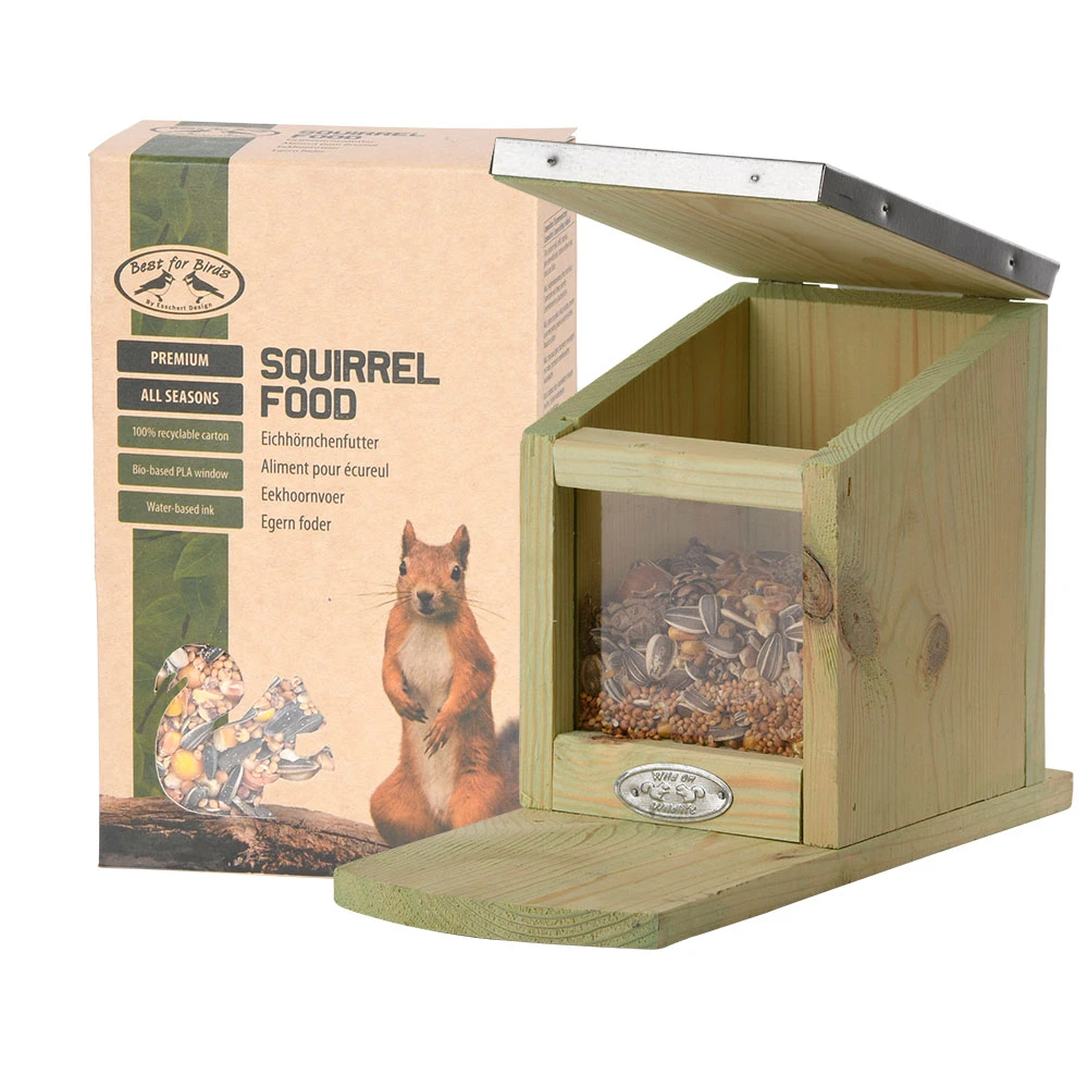 Esschert Eekhoorn Voederhuis Met 750g Voer 3 Esschert Eekhoorn Voederhuis Met 750g Voer
