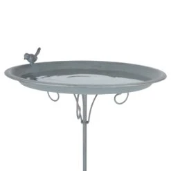 Esschert Grey Metal Vogelbad Op Pin -Tuingereedschaps Winkel FB402 03