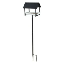 Esschert Voedertafel Op Pin Antraciet/Wit