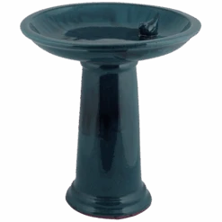 Esschert Vogelbad Op Voet Keramiek Blauw