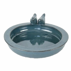 Esschert Vogelbad Keramiek Rond Petrol