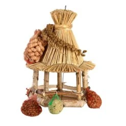 Esschert Vogelhangerhuisje Stro Met Voer 12 Esschert Vogelhangerhuisje Stro Met Voer -Tuingereedschaps Winkel FB850 03