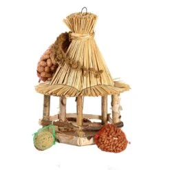 Esschert Vogelhangerhuisje Stro Met Voer 13 Esschert Vogelhangerhuisje Stro Met Voer -Tuingereedschaps Winkel FB850 04