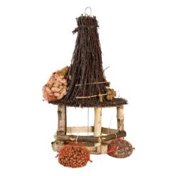 Esschert Vogelhangerhuisje Berken Met Voer