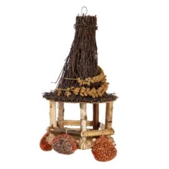 Esschert Vogelhangerhuisje Berken Met Voer -Tuingereedschaps Winkel FB851 04
