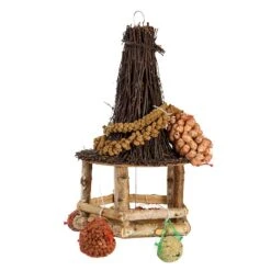 Esschert Vogelhangerhuisje Berken Met Voer -Tuingereedschaps Winkel FB851 06