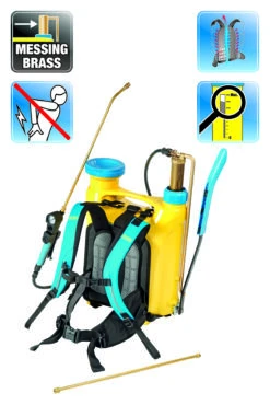 Gloria Pro 1800 - 18 Liter Kunststof + Messing Verlengstuk 50 Cm -Tuingereedschaps Winkel Pro1800 Composing