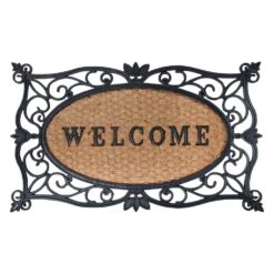 Esschert Deurmat Rubber Met Kokos Welkom