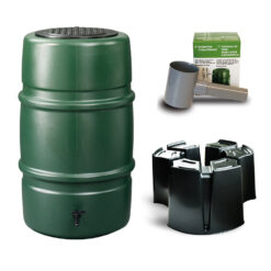 Harcostar Kunststof Regenton Groen 227 Liter Met 3 Delige Voet En Vulautomaat
