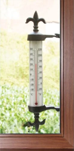 Esschert Thermometer Kozijn Gietijzer -Tuingereedschaps Winkel TH84 01 1
