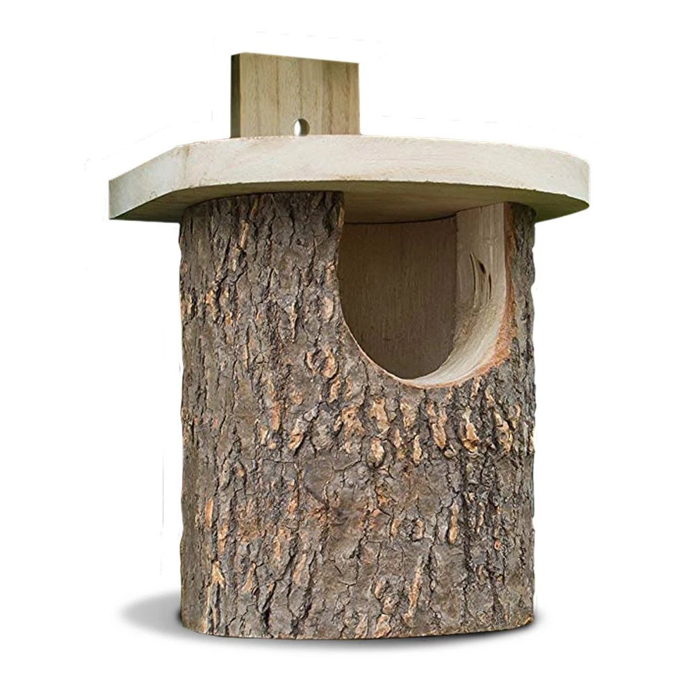 Vogelhuis Nestkast Voor Roodborstje Boomstam 3 Vogelhuis Nestkast Voor Roodborstje Boomstam