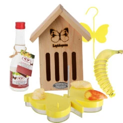 Esschert Insectenhotel Vlinderkast Set Met Nectar Voederschaal En Voederhouder
