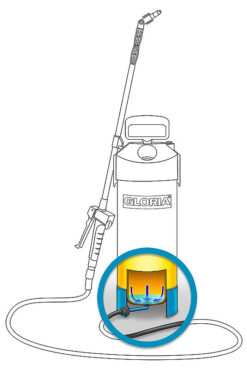 Gloria Drukspuit Prima 8 - NBR 8 Liter -Tuingereedschaps Winkel csm hobby exklusiv Detail 1 Restmengenentleerung 78234d4eef 1