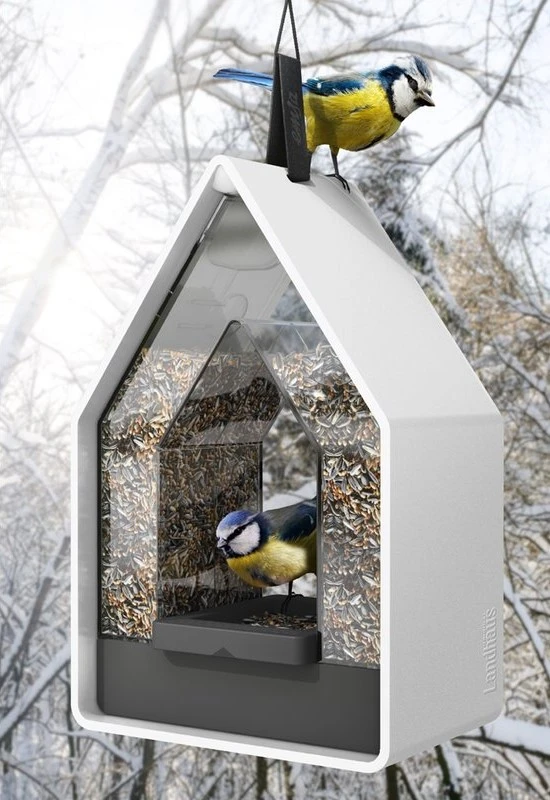 Emsa Vogelvoederhuis Landhaus Grijsblauw 4 Emsa Vogelvoederhuis Landhaus Grijsblauw - Afbeelding 2