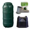 Harcostar Rainsaver Regenton 100 Liter Groen Met Vulautomaat En Hele Voet -Tuingereedschaps Winkel regenton met voet en vulautomaat 1