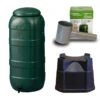 Harcostar Rainsaver Regenton 100 Liter Groen Met Vulautomaat En Hele Voet -Tuingereedschaps Winkel regenton met voet en vulautomaat 1