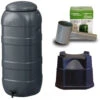 Harcostar Rainsaver Regenton 100 Liter Antraciet Met Vulautomaat En Hele Voet -Tuingereedschaps Winkel regenton met voet en vulautomaat 1
