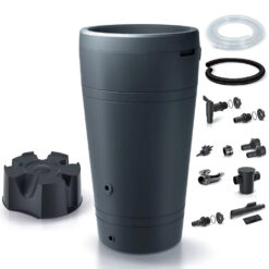 Tube Regenton 2 In 1 230 Liter Antraciet Met Voet En Aftap En Vu