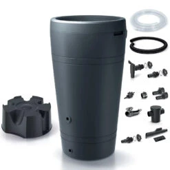 Tube Regenton 2 In 1 230 Liter Antraciet Met Voet En Aftap En Vu