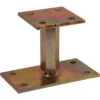Waelbers Paalhouder Hoogte Verstelbaar Geel Verzinkt 90 X 90-90 X 120 100 - 180 Mm -Tuingereedschaps Winkel waelbers paalhouder verstelbaar geel